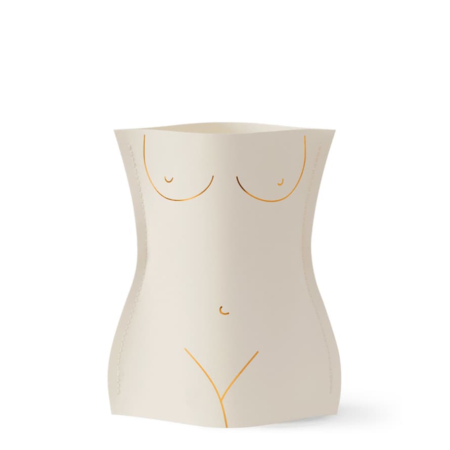 Octaevo Mini Paper Vase Venus Ivory