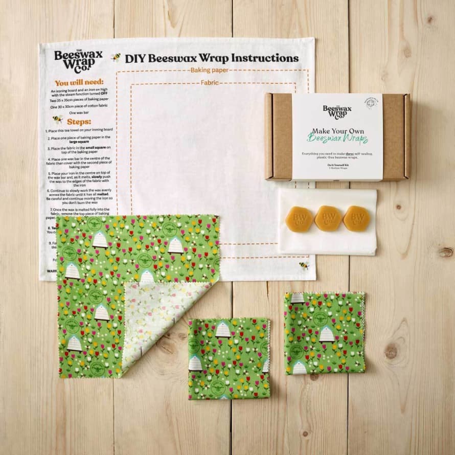 The Beeswax Wrap Co. Beeswax Wrap DIY Kit - Meadow Pattern