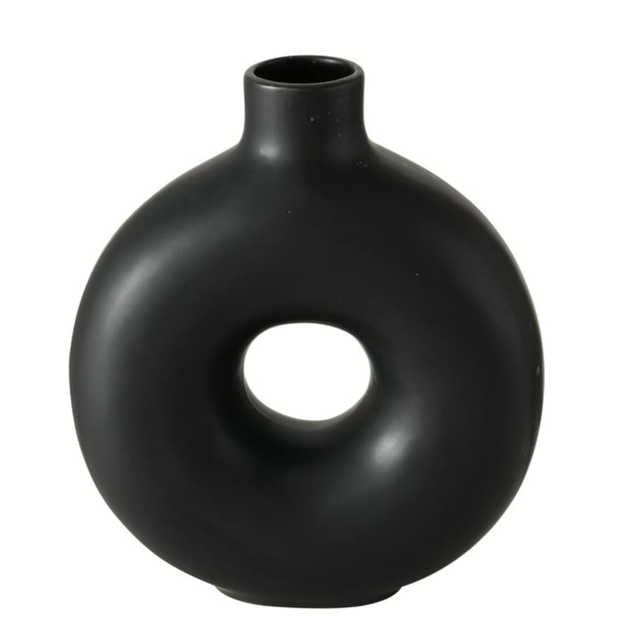 &Quirky Black Lanyo Circular Vase