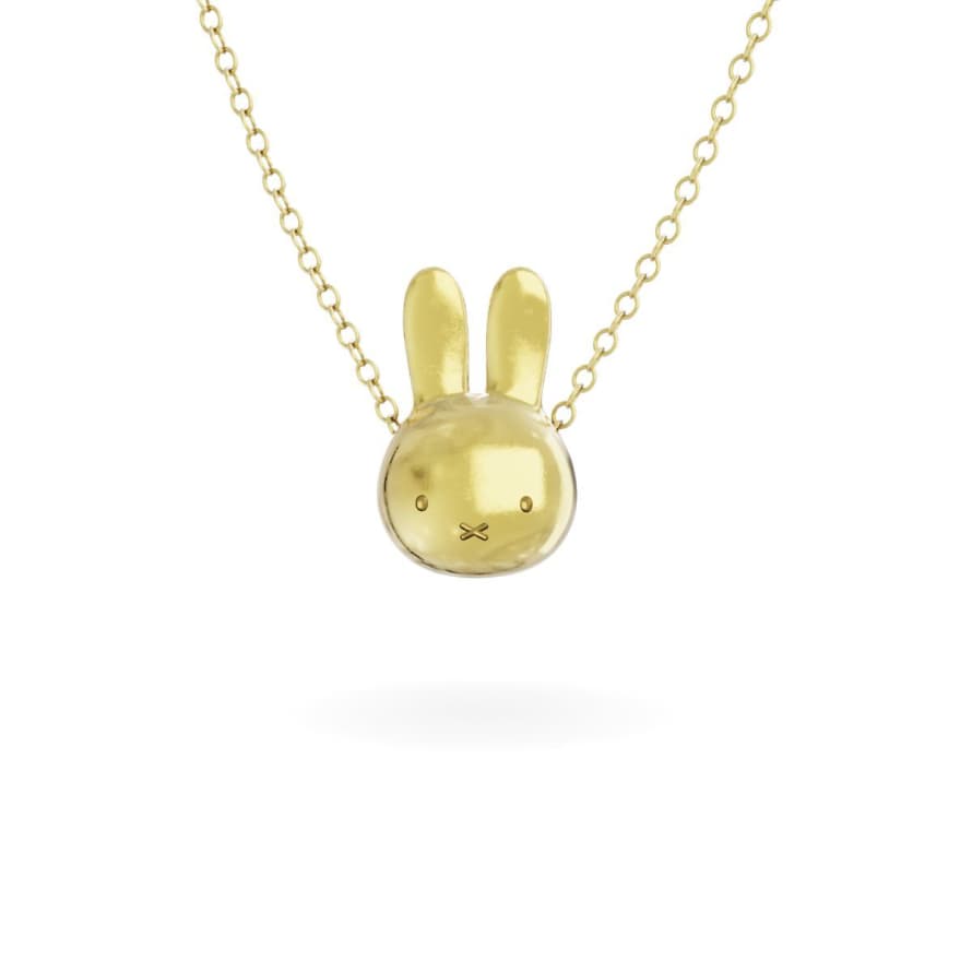 Miffy Miffy Large 18ct Gold Vermeil Head Necklace 
