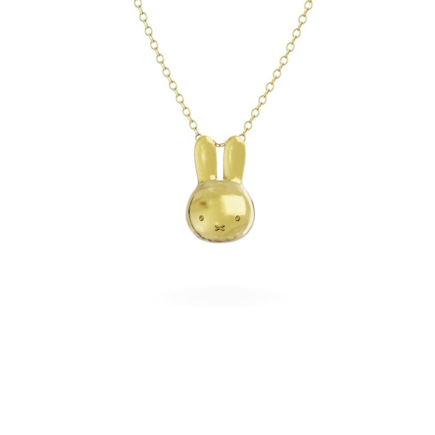 Miffy Miffy Mini Head Necklace 18ct Gold Vermeil