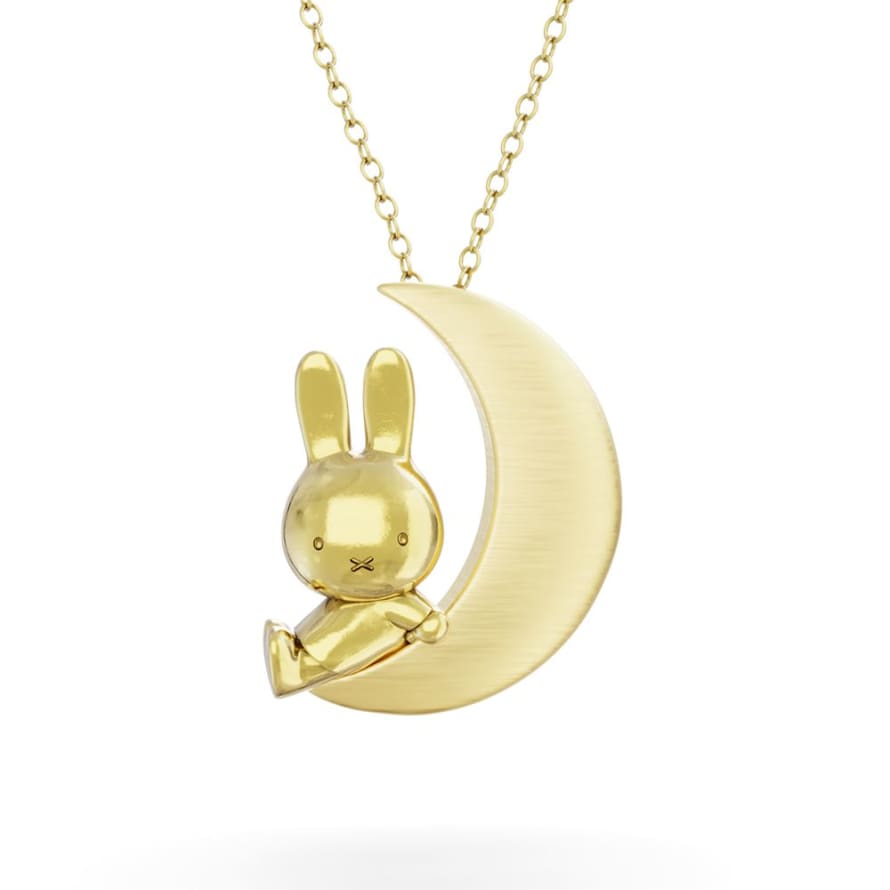 Miffy Miffy and The Moon 18ct Gold Vermeil Necklace