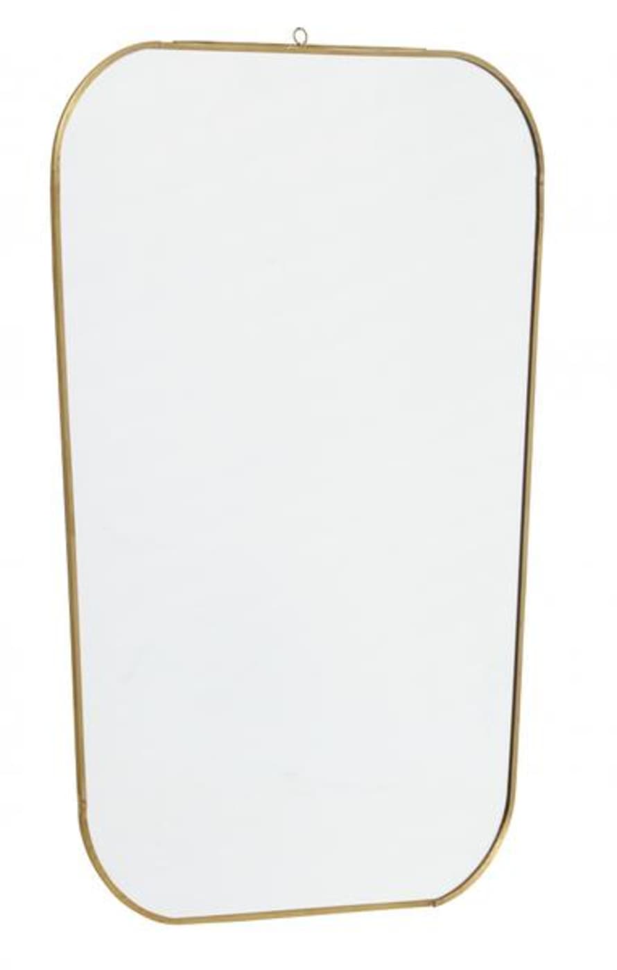 Nordal Mirror Square W Rounded Edges Golden