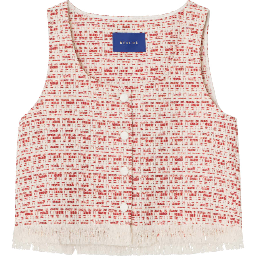 Resume Capris Vest Top - Red Checked