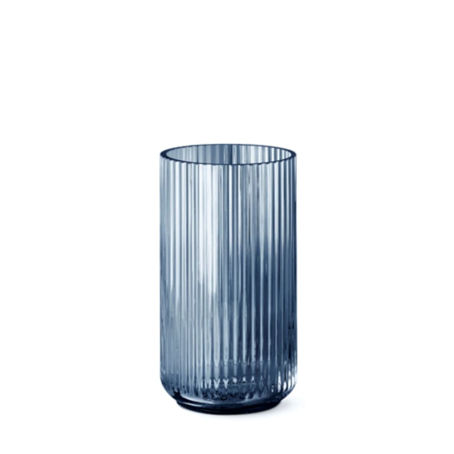 Lyngby Porcelaen Midnight Blue Crystal Glass Vase - 25cm