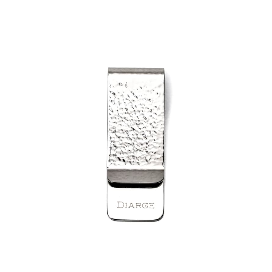 Diarge Japan Chased Brass Money Clip Silver
