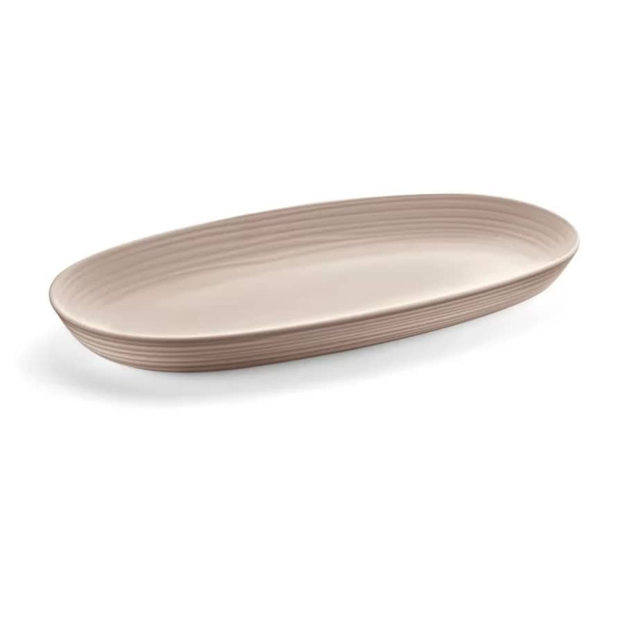 Guzzini Recycled Plastic Serving Tray Tierra in Taupe