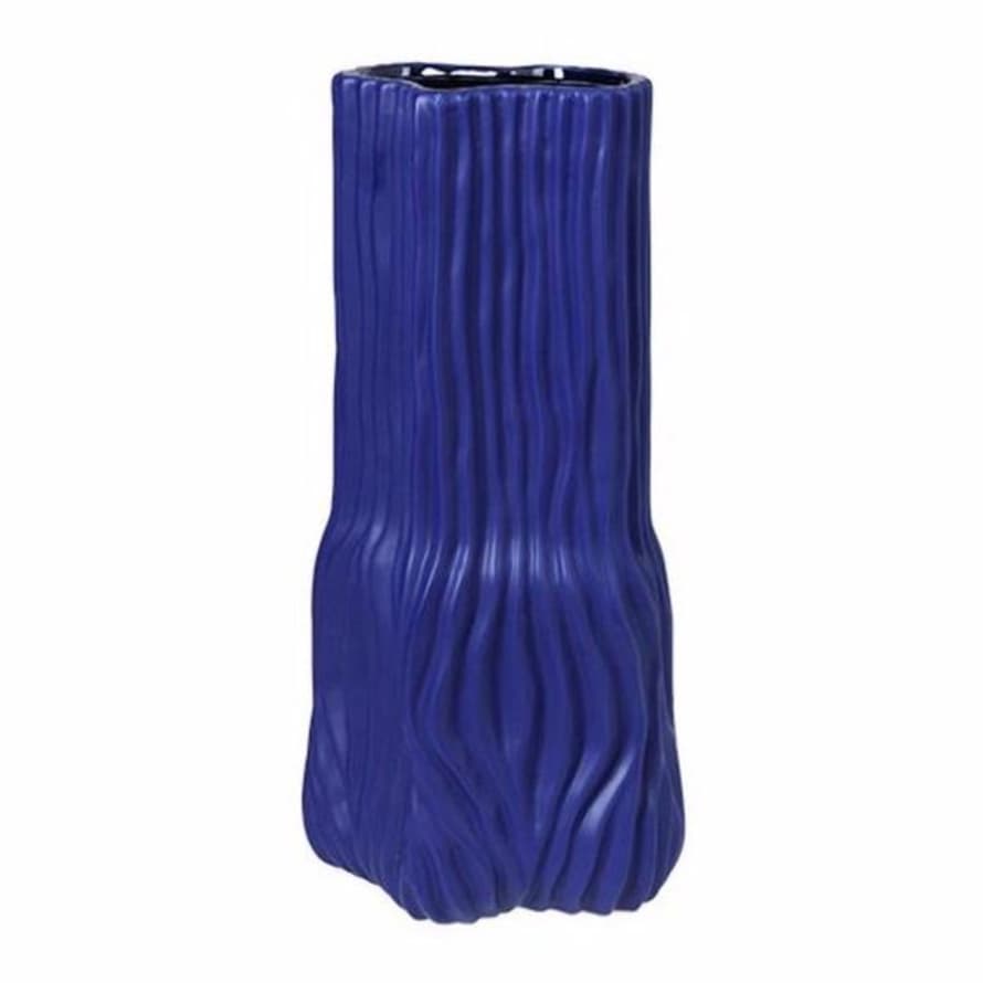 Broste Copenhagen Magny Stoneware Vase Large | Cobalt Blue