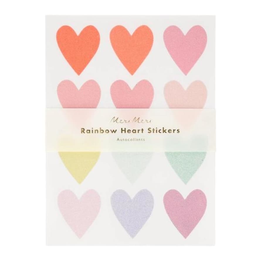 Meri Meri Pastel Heart Glitter Sticker