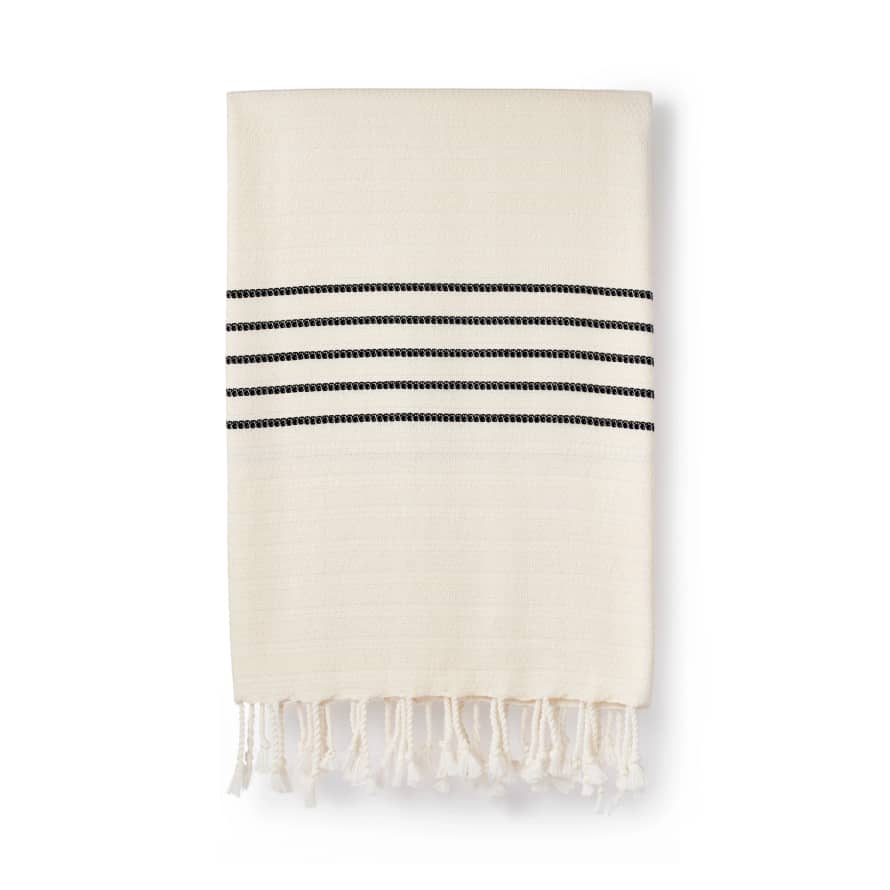 Luks Linen Cotton and Bamboo Turkish Peshtemal Towel in Idil Stripe