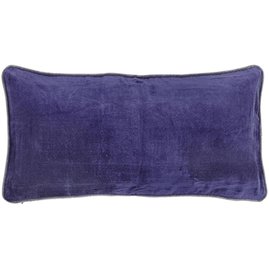 Liv Interior Indigo Velvet Cushion - 30cm x 60cm
