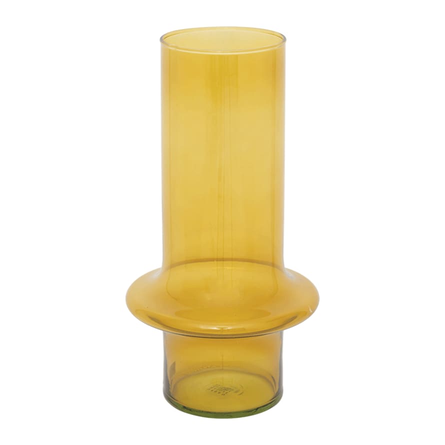 Urban Nature Culture Large Yellow Recycled Glass Vase