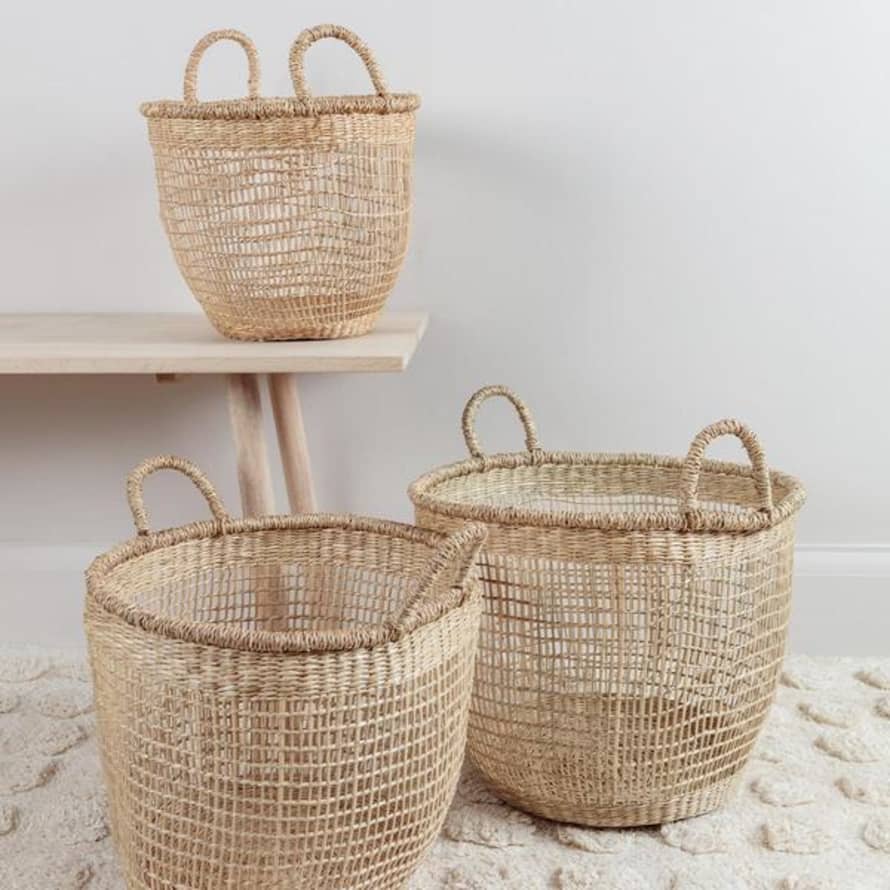 Trouva: Woven Seagrass Basket With Handles Large