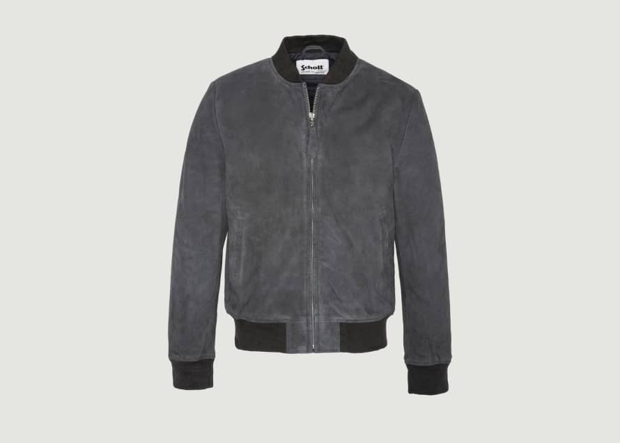Schott NYC LC 300 Suede Leather Bomber Jacket