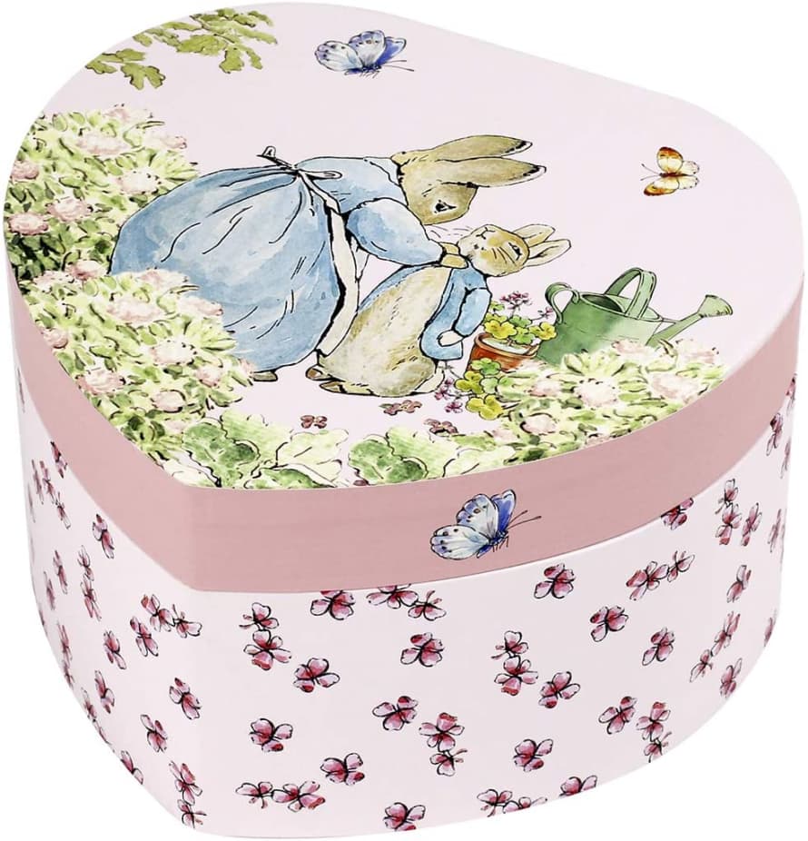 Trousselier Pink Peter Rabbit Heart Music Box