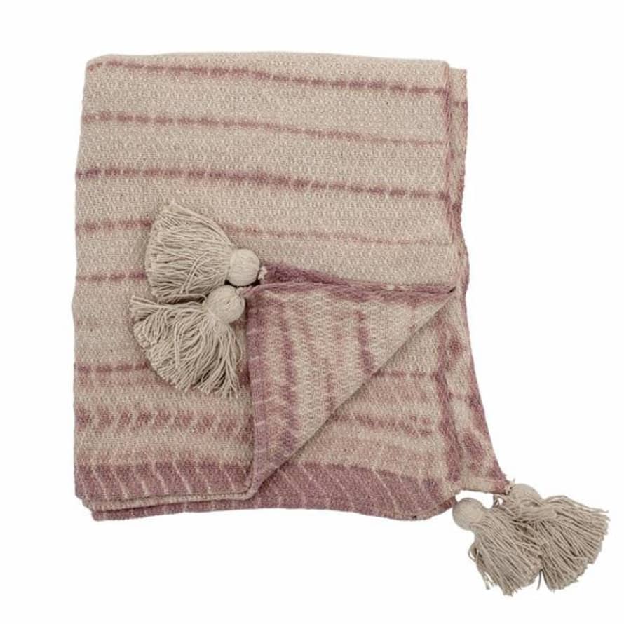 Bloomingville Hilaire Throw Rose Recycled Cotton