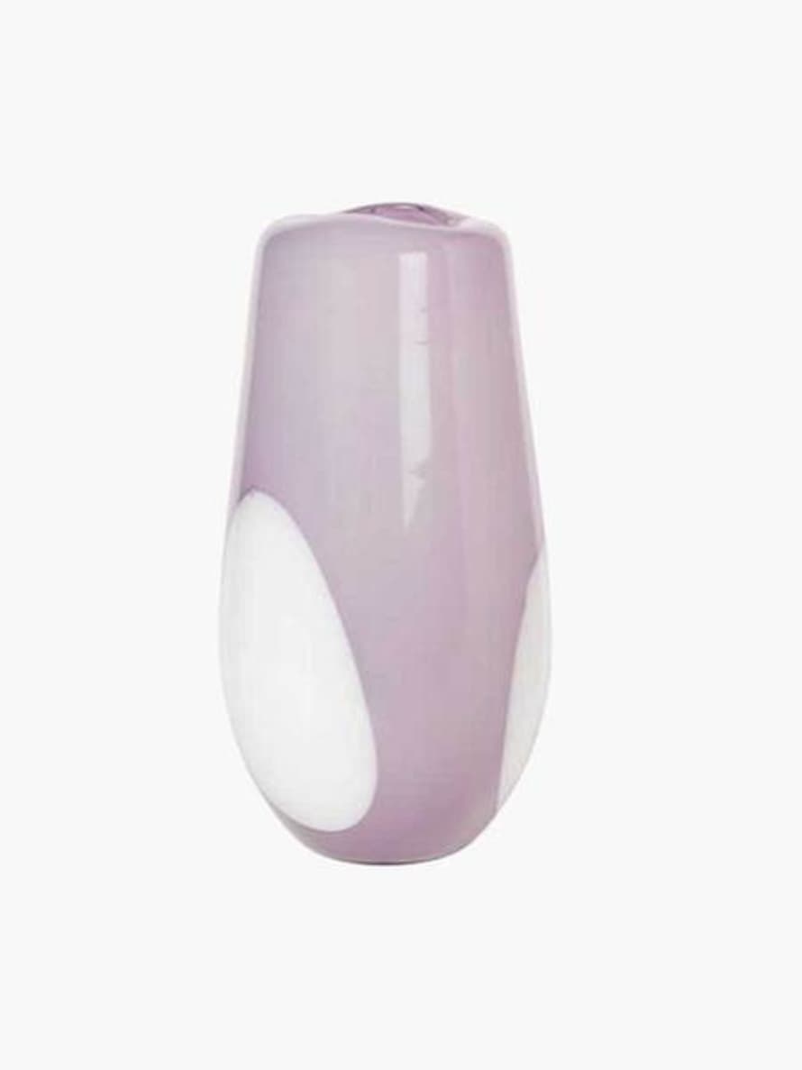 Broste Copenhagen Ada Dot Mouthblown Vase 19.5 X 37 Orchid Light Purple