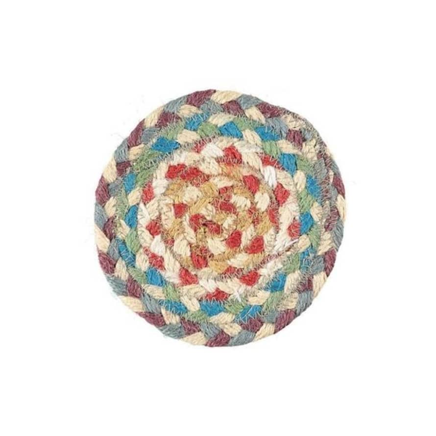 The Braided Rug Company Carnival Jute Coasters Set Of 6
