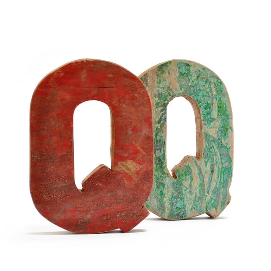 Fantastik Recycled Wooden Letter Q