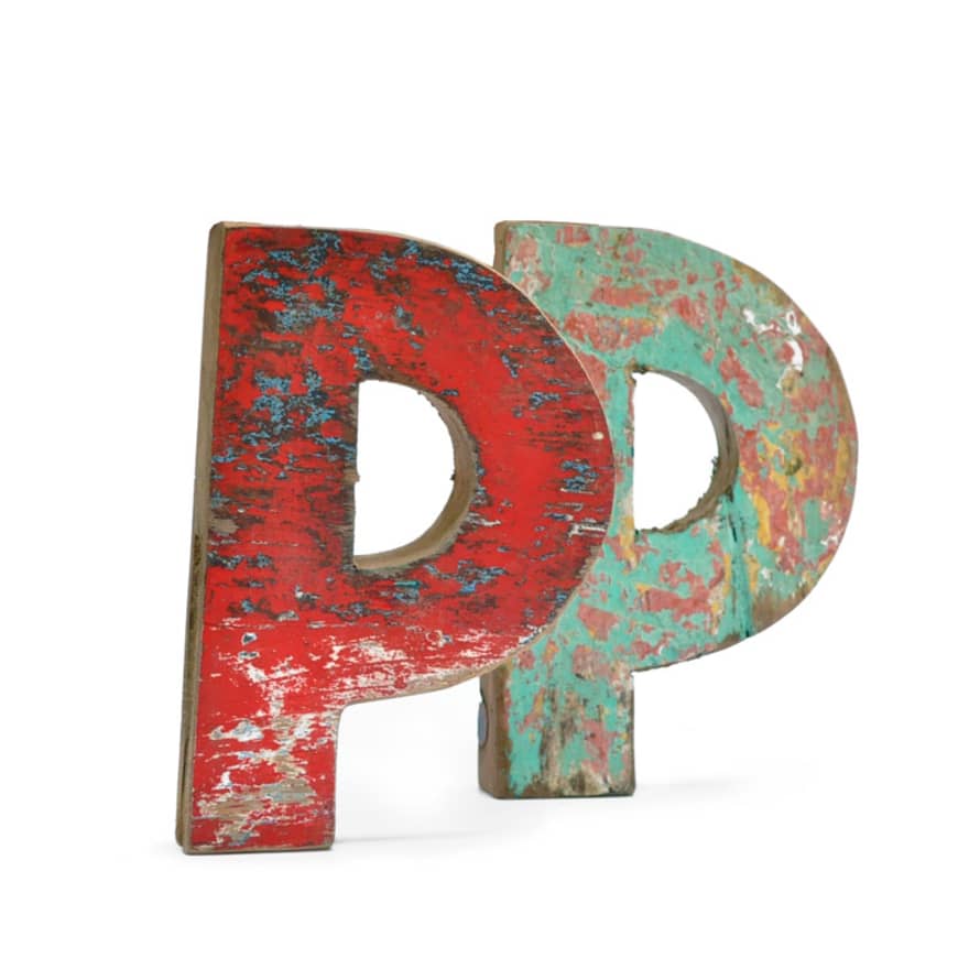 Fantastik Recycled Wooden Letter P