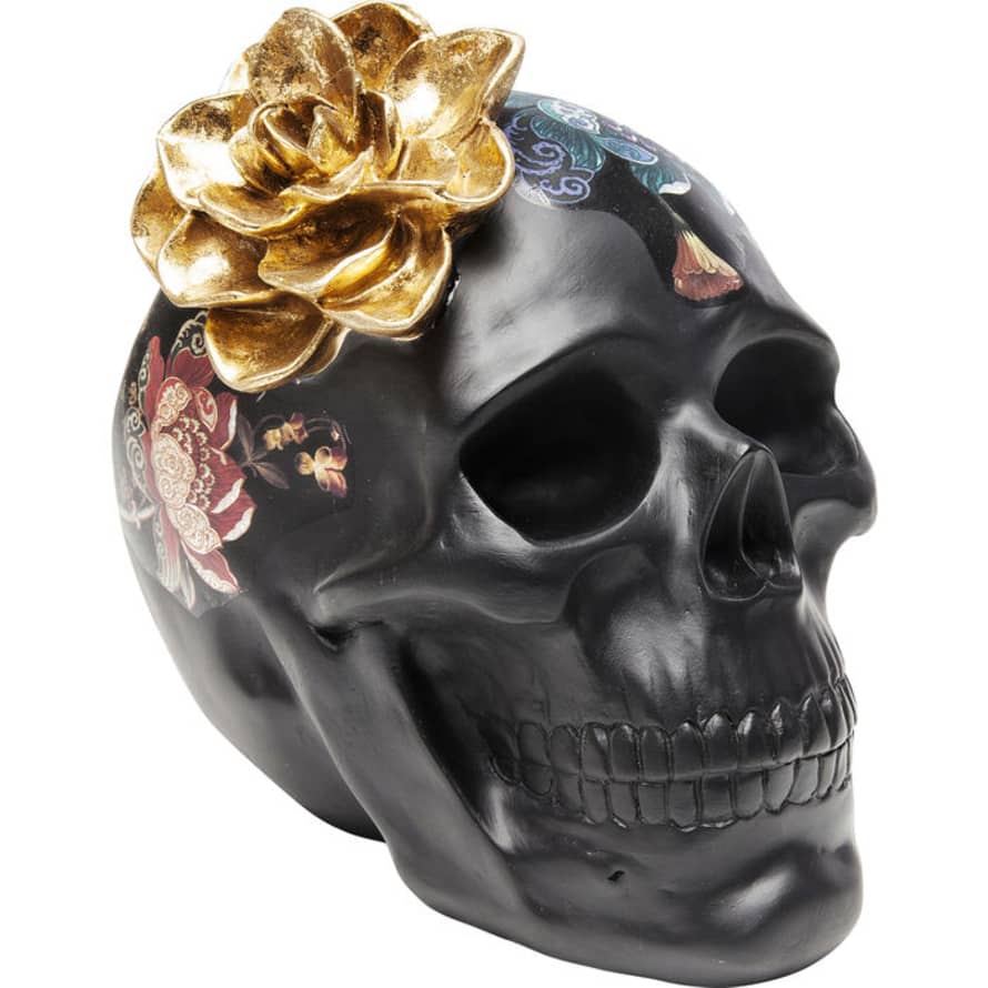 Kare Design Skull Flower Deco Object