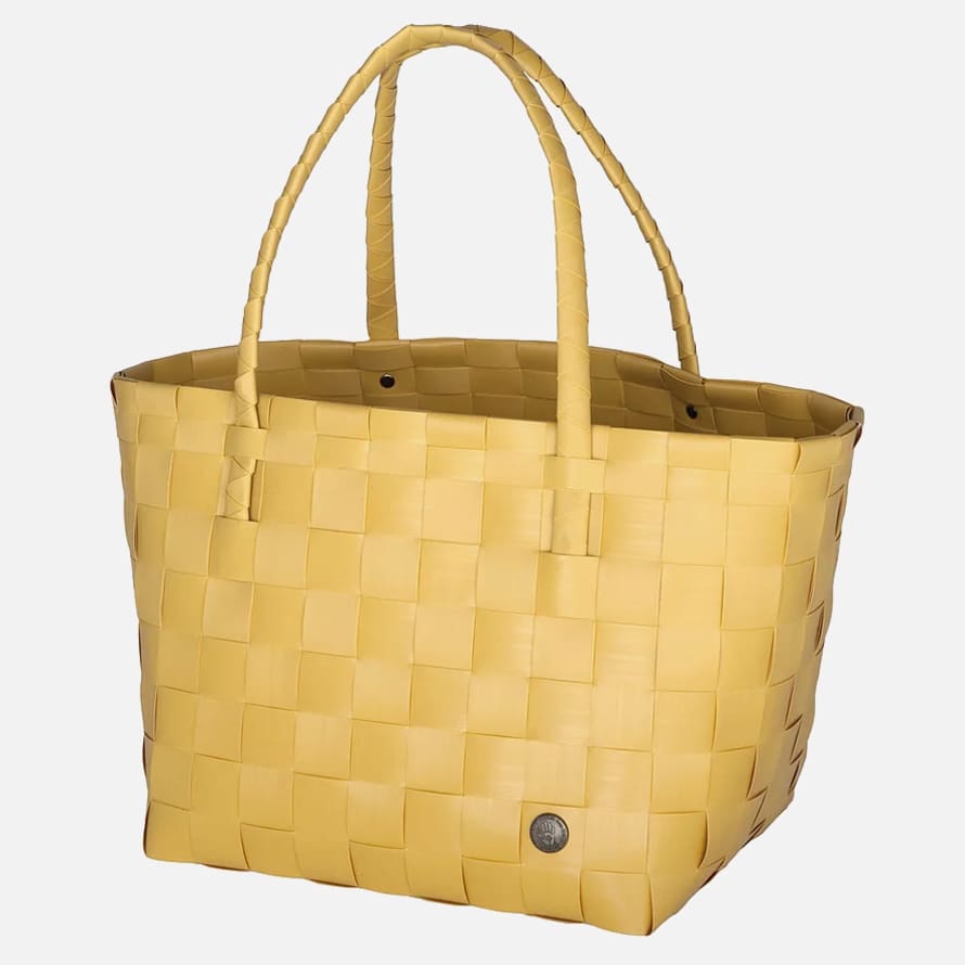 Handed By  Paris Basket Carrier Shopper Bag Eco Friendly - Mustard