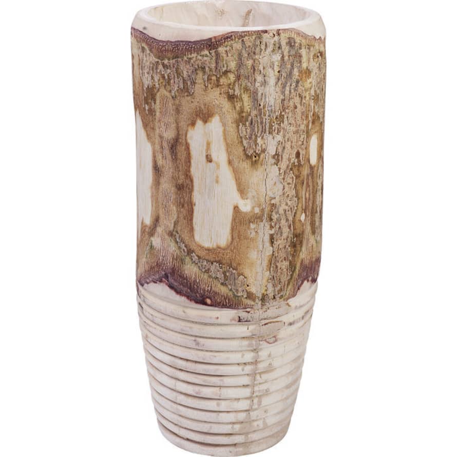 Kare Design 39cm Beige Tornitura Ring Decorative Vase