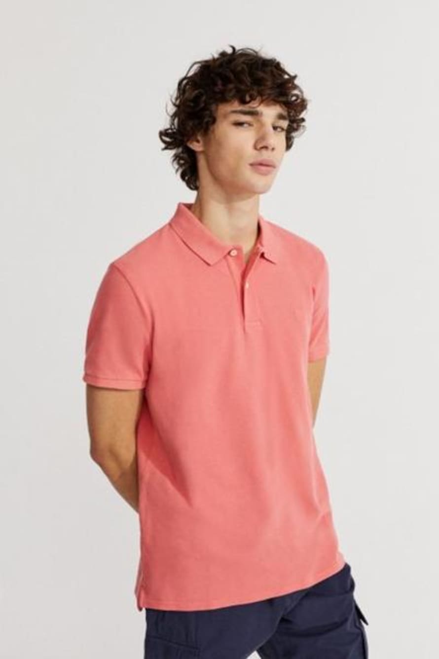 Ecoalf Ted Slim Fit Dark Coral Polo