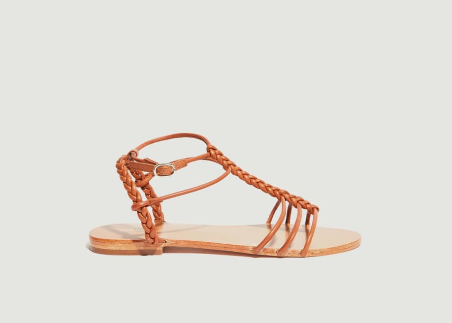 Petite Mendigote Calebe Leather Flat Sandals