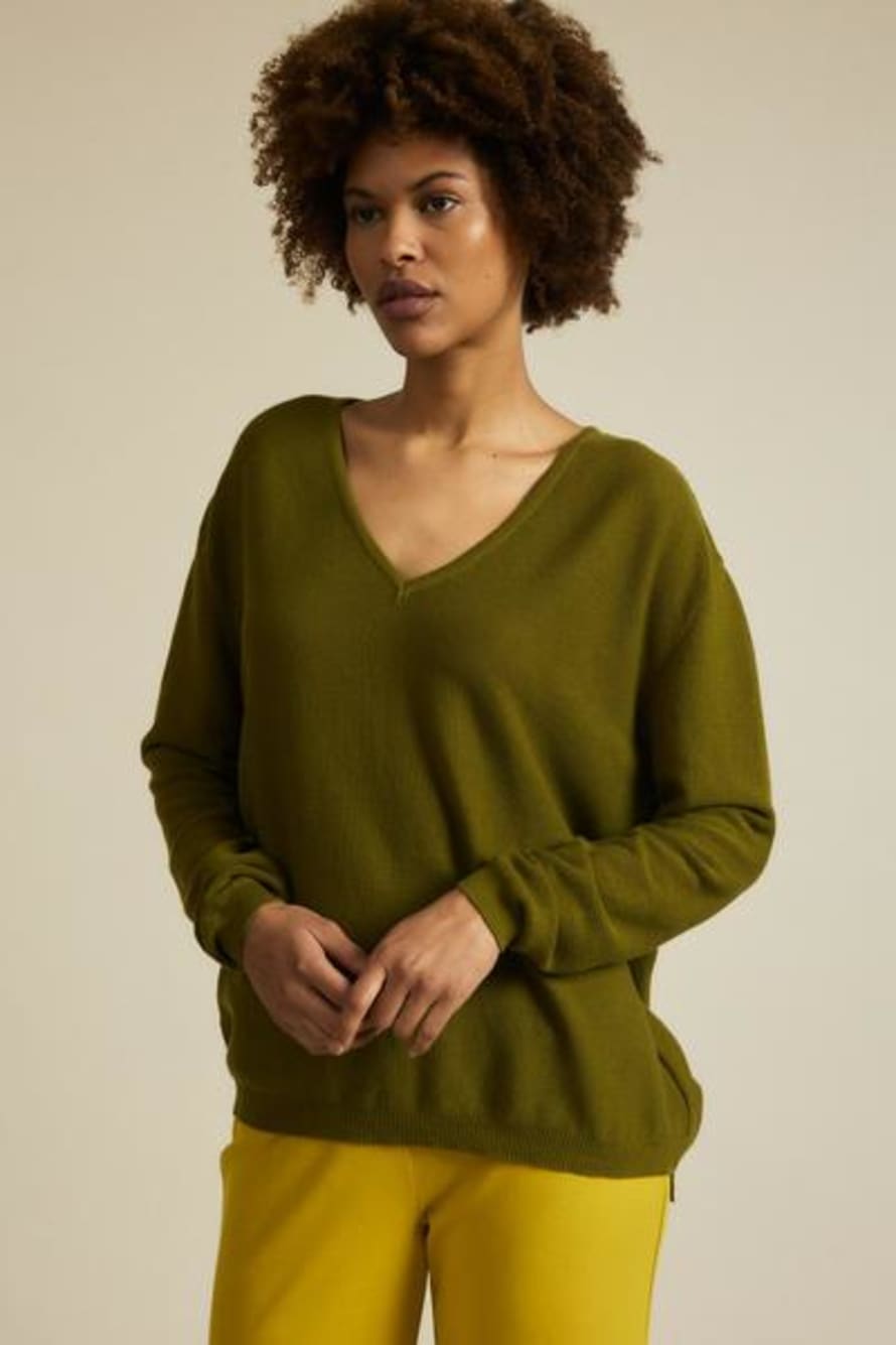 Lanius Boxy Olive Sweater
