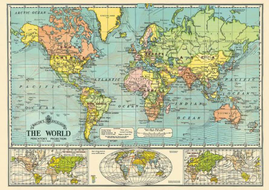 Cavallini & Co World Map 6