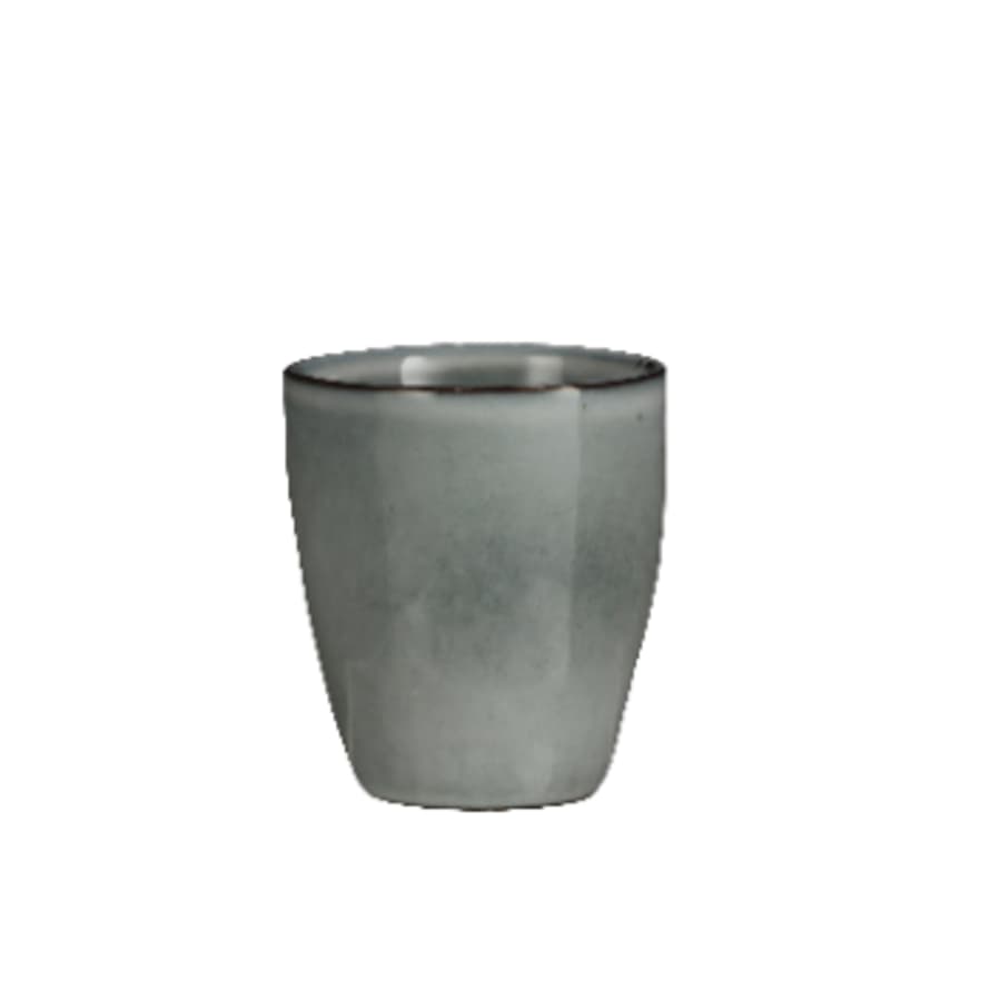 Set of 4 Gray Ceramic Mug