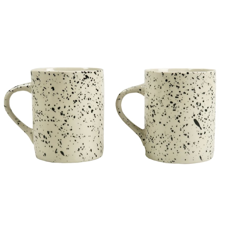 Nkuku Ama Splatter Mugs - Set of 2 - Tall