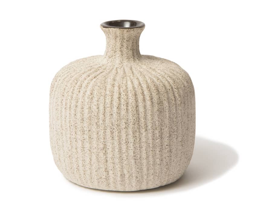 Lindform Small Light Sand Stripe Bottle Vase