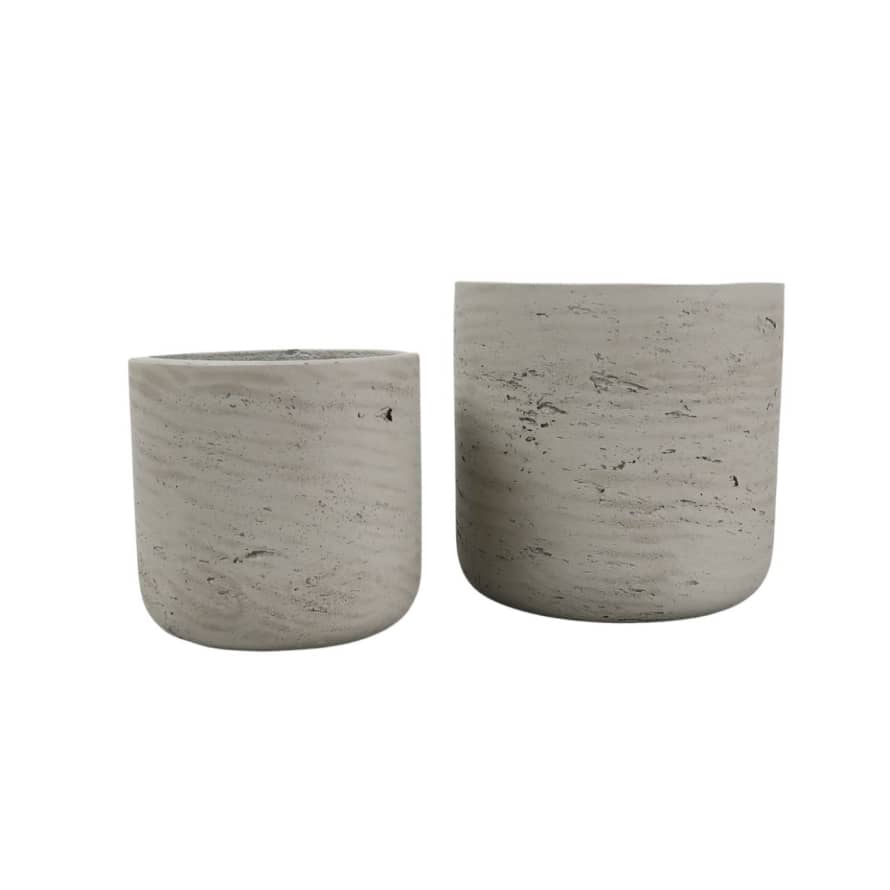 Garden Trading Set of 2 Stratton Plant Pots - Cement
