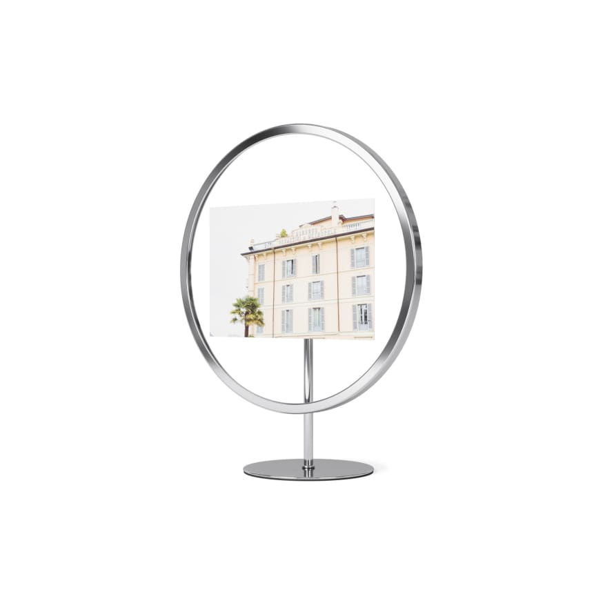 Umbra Infinity Round Chrome Picture Frame 4x6"