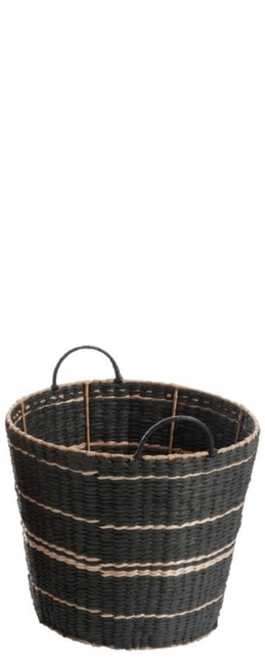 Jolipa Natural And Black Round Baskets 