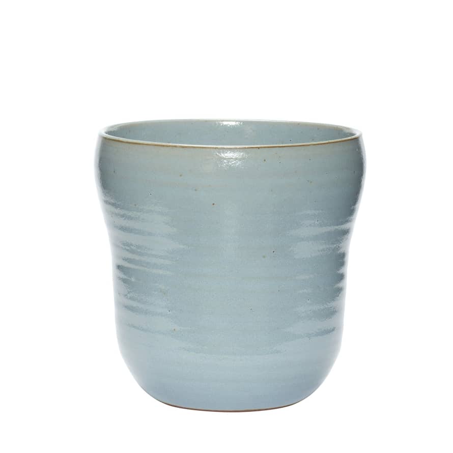 Hubsch Blue Ceramic Pot in Large