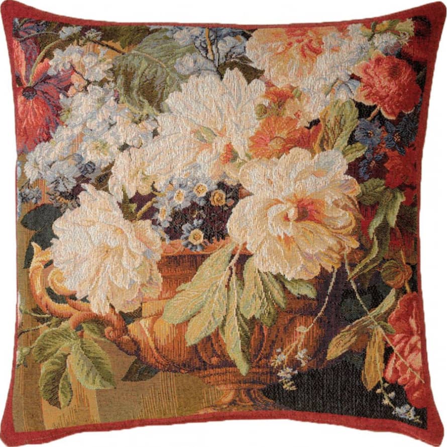 Art De Lys Vase and Peonies Cushion Cover 
