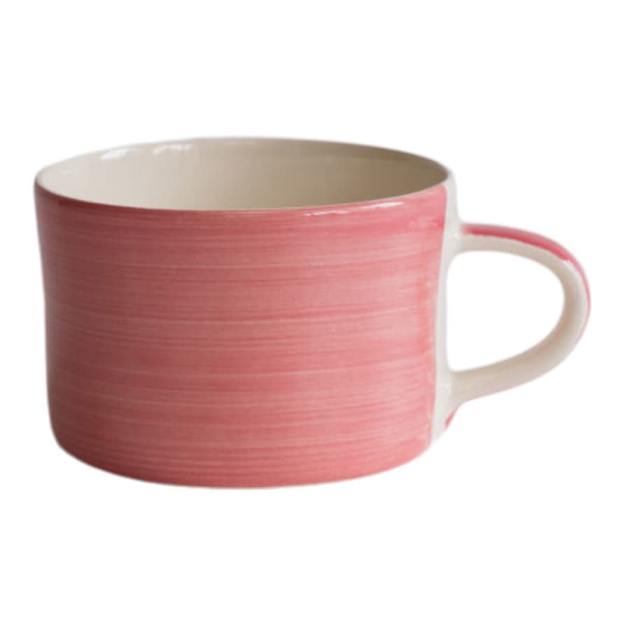 Musango Rose Ceramic Handmade Plain Wash Wide Mug