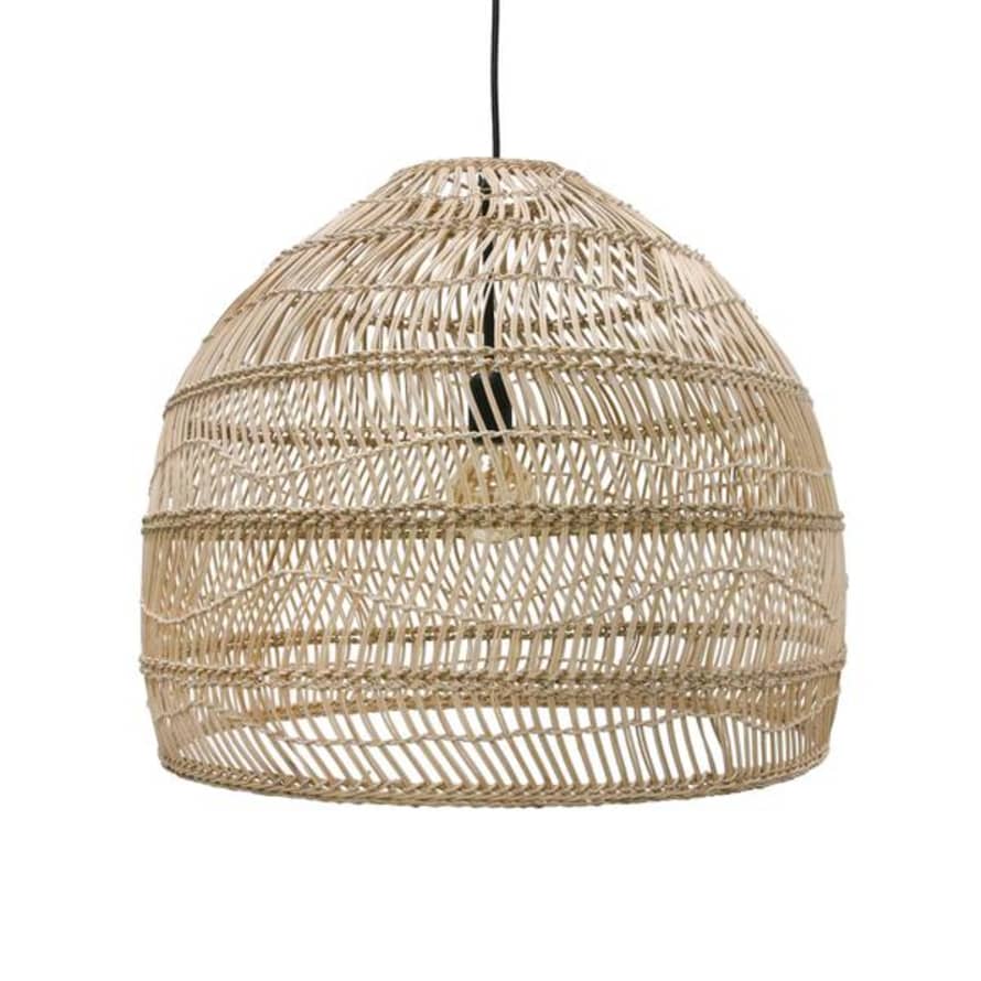 HK Living Extra Large Hand Woven Natural Wicker Pendant