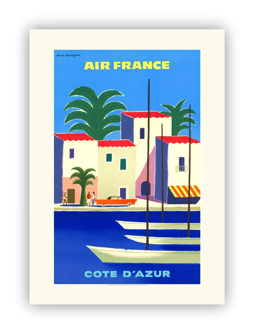 AIR France Printed Cote D Azur Poster