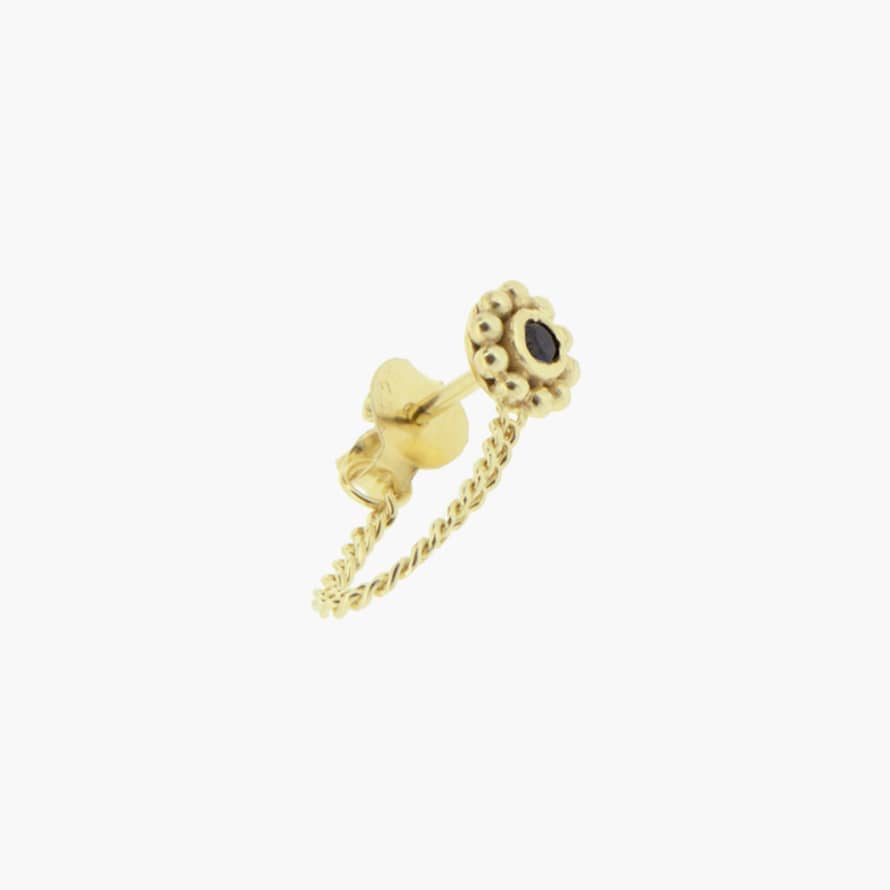 BY10AK Beast Stud Chain Earring - Gold