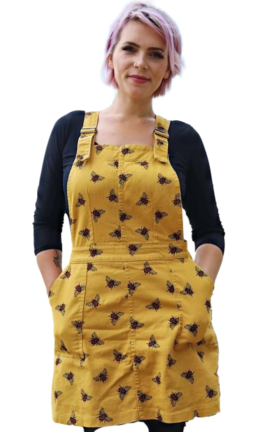 Run and Fly Gold Bee Twill Pinafore