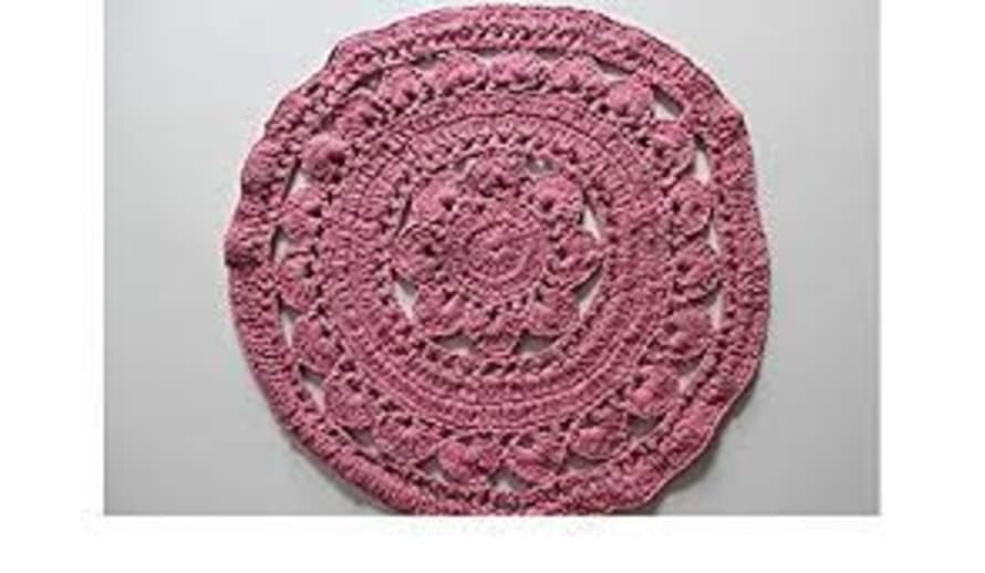 Pink Maya Crochet Rug
