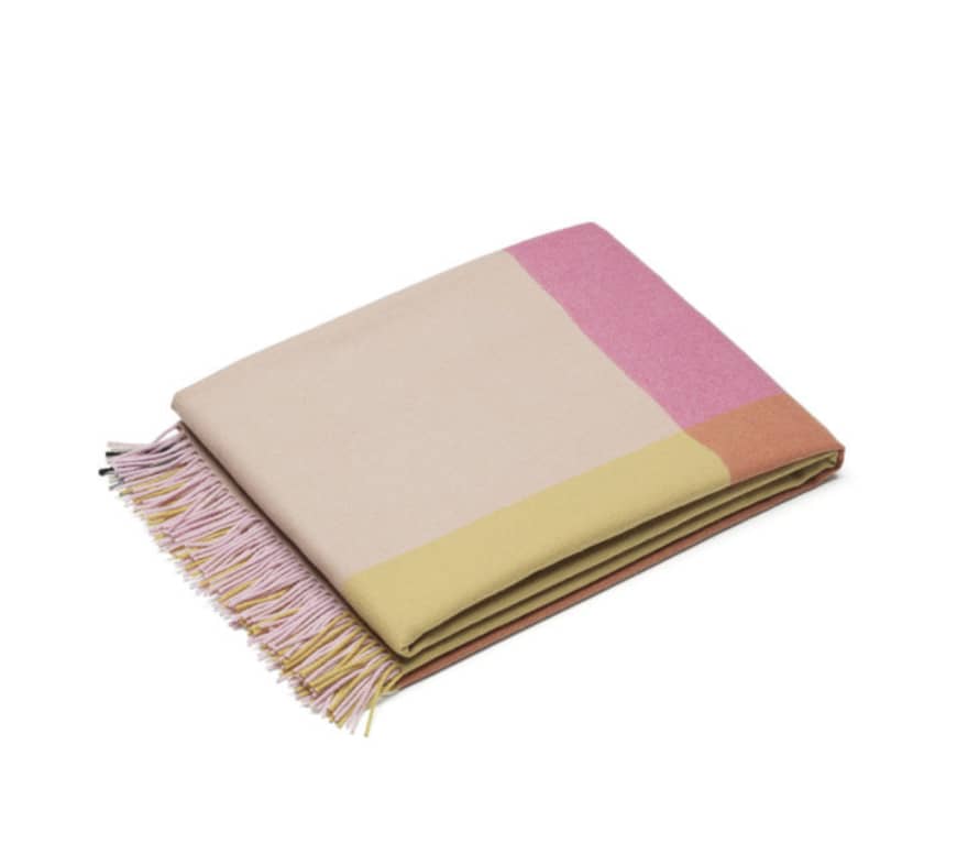 Vitra Colour Block Blanket Pink Beige