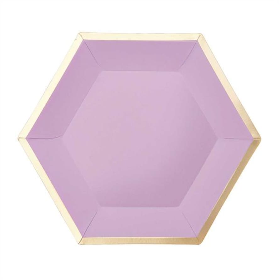 Rico Design Lilac Hexagon Small Party Plates