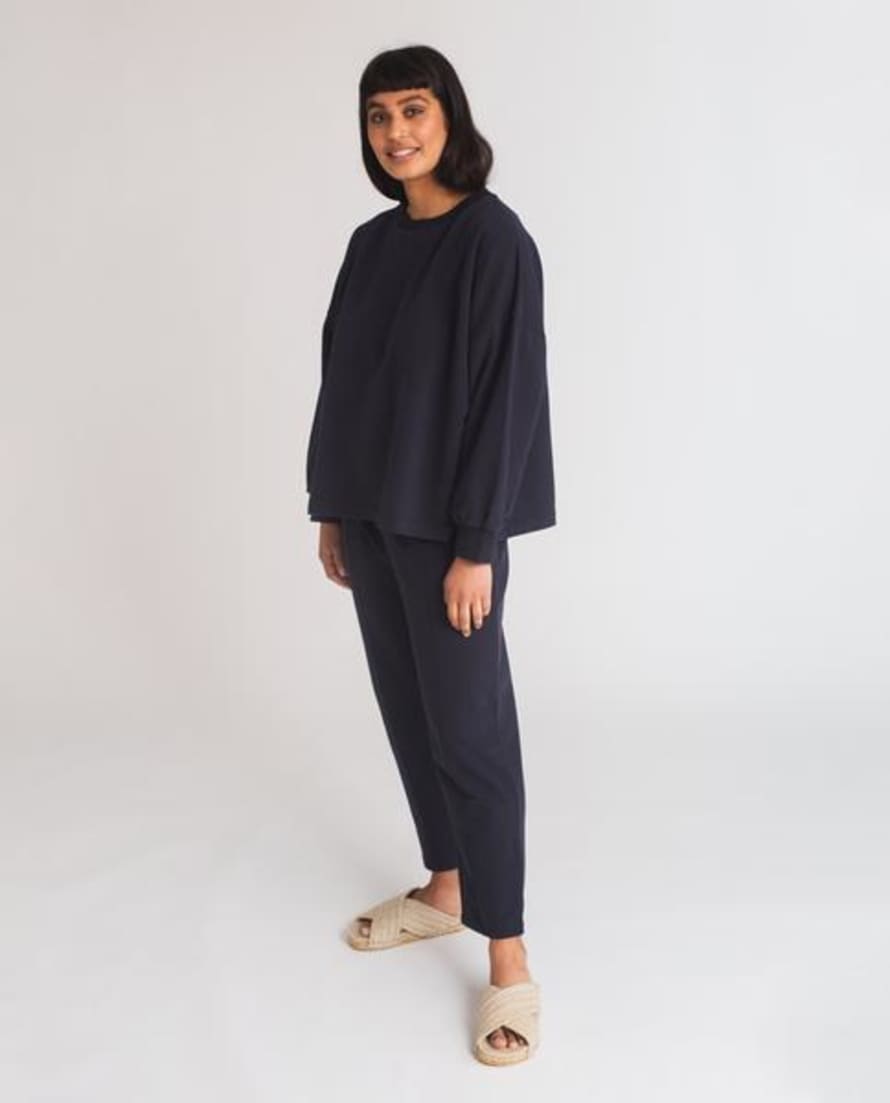 Beaumont Organic SPRING George Organic Cotton Trousers In Navy