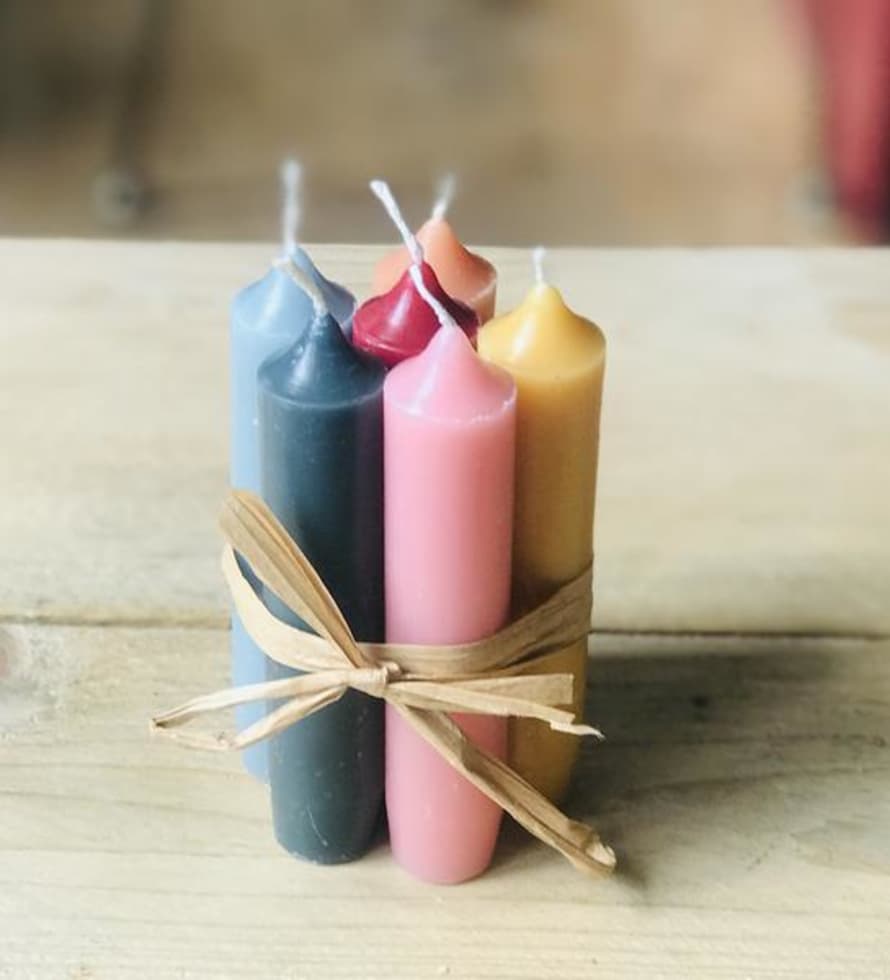 The Forest & Co. Colourful Rainbow Dinner Candles