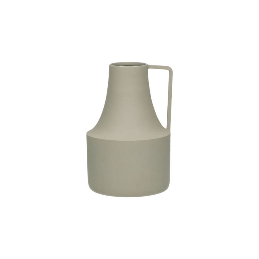 Pomax Ivory Vase, Metal, Dia 10,5 x H 17 cm